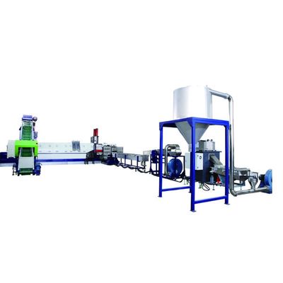 Machine de recyclage de granulés de plastique horizontale à vis unique Extrudeuse à deux étages