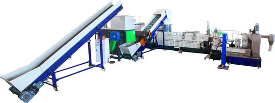 Extrudeuse à vis unique verticale Machines de recyclage de sacs tissés en PP personnalisés 250 kg/h