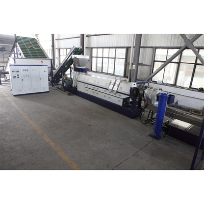 Machine de recyclage de granulés de plastique horizontale à vis unique Extrudeuse à deux étages